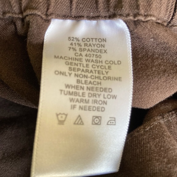 Isaac Mizrahi Dark Brown Pull up pants 16P - Picture 5 of 5